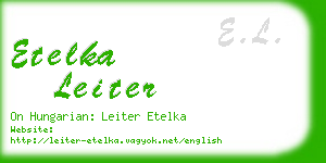 etelka leiter business card